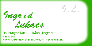 ingrid lukacs business card